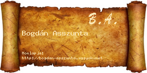 Bogdán Asszunta névjegykártya